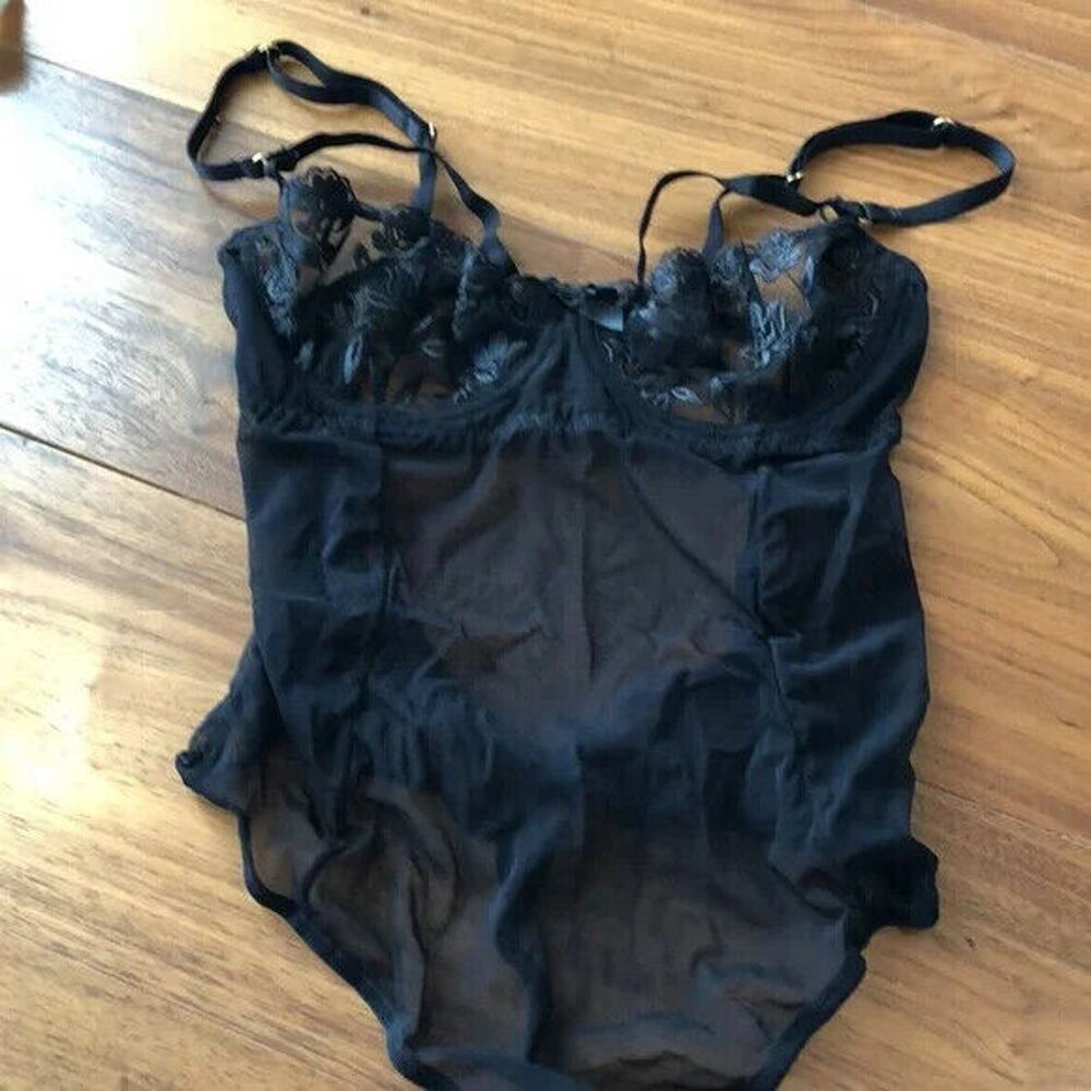 Inamorata London Aster Wired Lace and Mesh Body size M (UK 10/12 US 6/8)